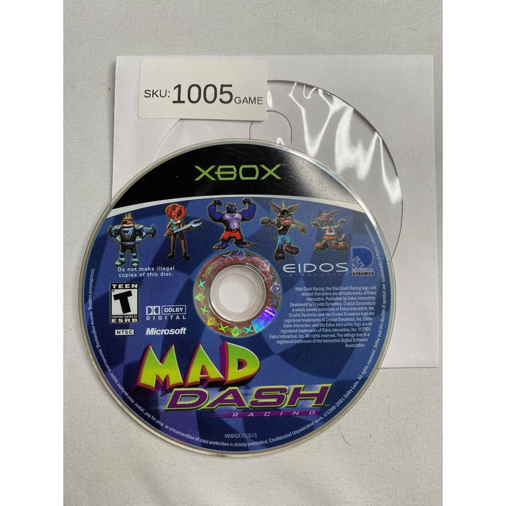 Mad Dash Racing Microsoft Xbox Original Game Disc Only